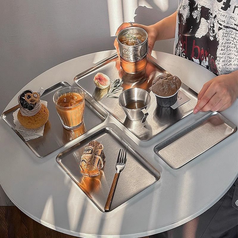 Ins Korean Plateins, Stainless - Home Cooking Dishes ulasan dan harga
