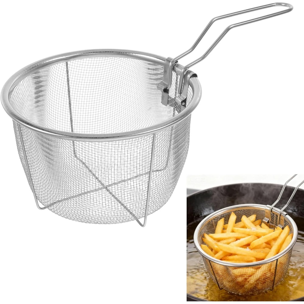 Round Fry Basket with Folding  - Home Cooking In French ulasan dan harga