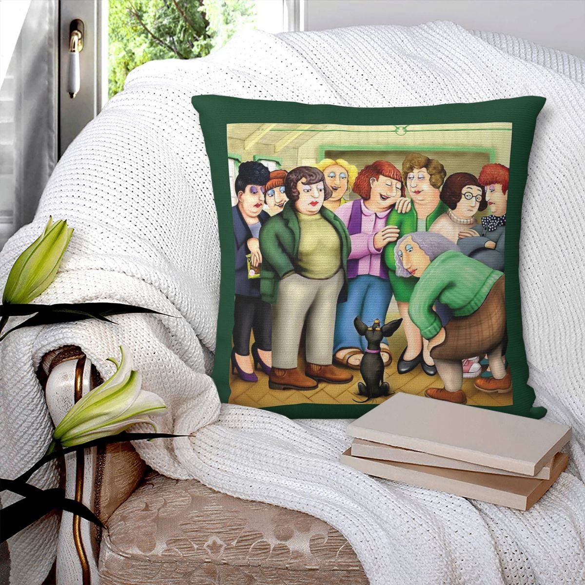 Beryl Cook Dog Show Women Squa - Home Cooking Show ulasan dan harga