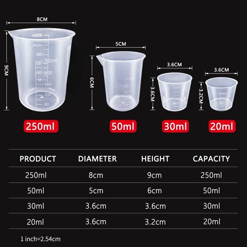 6Pcs Plastic Measuring Cups Se - Home Cooking Help ulasan dan harga