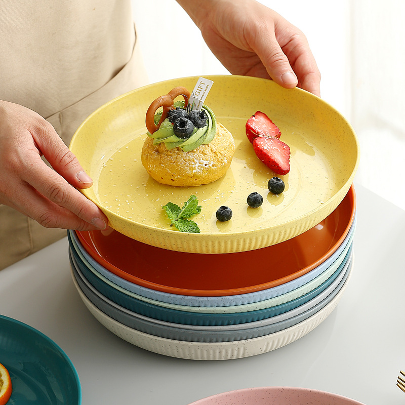 23cm Nordic Wheat Straw Dinner - Home Cooking Dishes ulasan dan harga