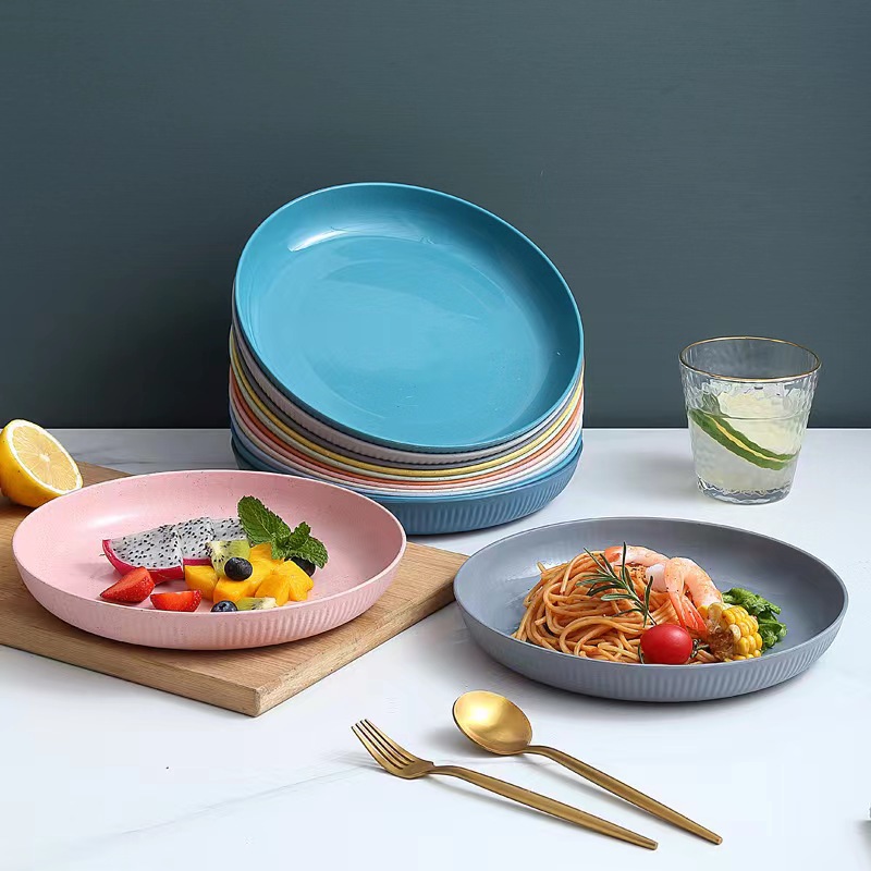 23cm Nordic Wheat Straw Dinner - Home Cooking Dishes ulasan dan harga