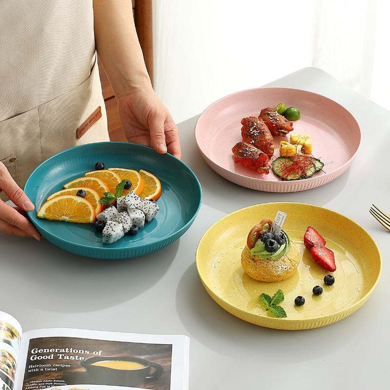 23cm Nordic Wheat Straw Dinner - Home Cooking Dishes ulasan dan harga
