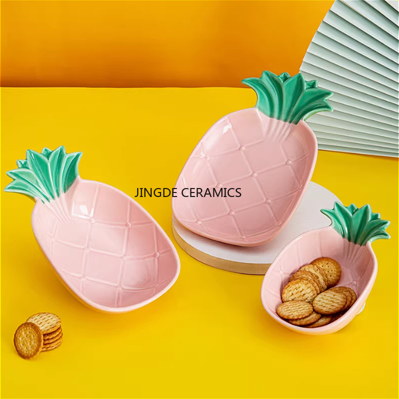 Ceramic Pineapple Shaped Tray  - Home Cooking Dishes ulasan dan harga