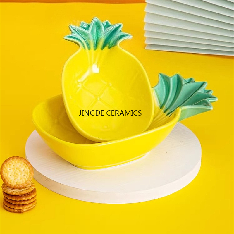 Ceramic Pineapple Shaped Tray  - Home Cooking Dishes ulasan dan harga