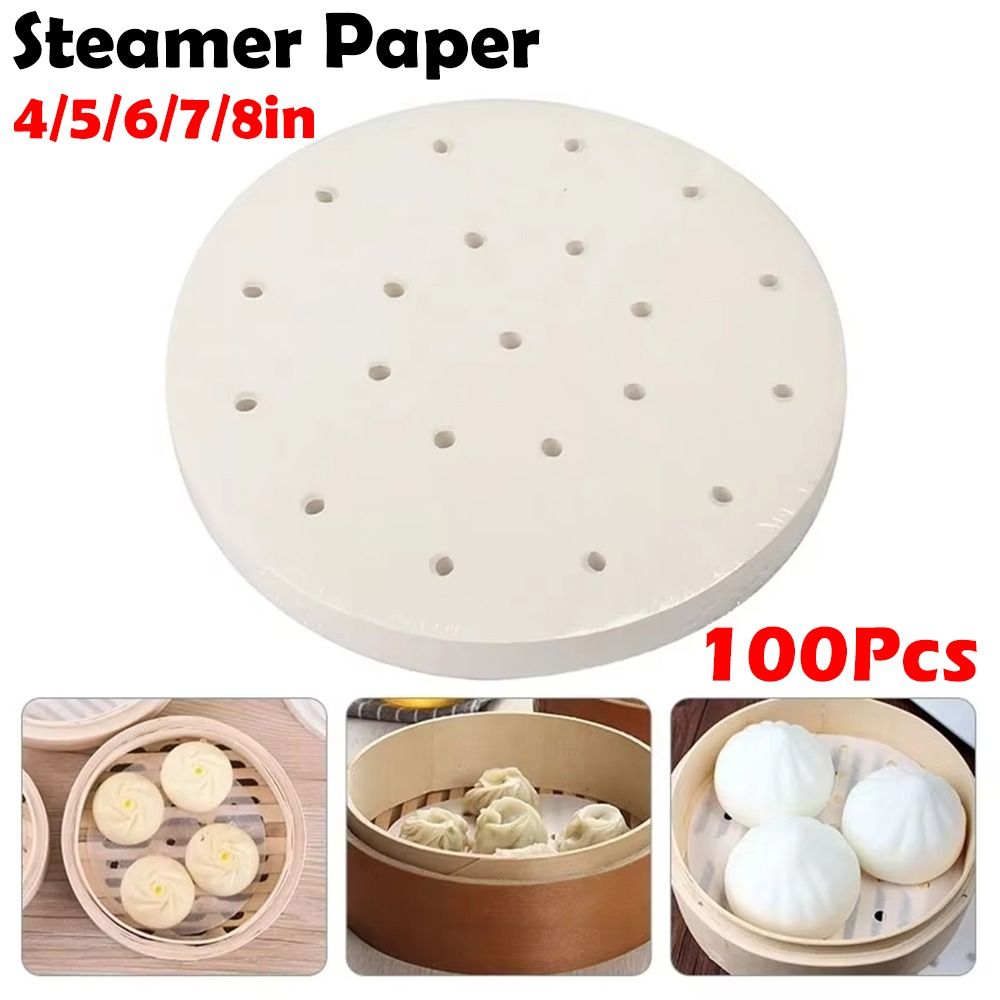 100Pcs Steamed Paper Steamed B - Home Cooking Help ulasan dan harga
